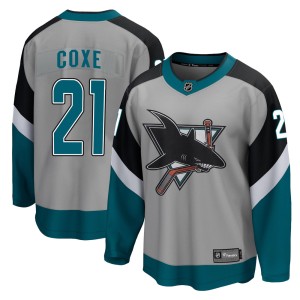 Youth San Jose Sharks Craig Coxe Fanatics Branded Breakaway 2020/21 Special Edition Jersey - Gray