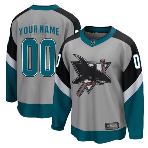Youth San Jose Sharks Custom Fanatics Branded Breakaway 2020/21 Special Edition Jersey - Gray