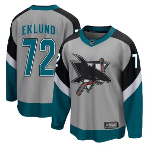 Youth San Jose Sharks William Eklund Fanatics Branded Breakaway 2020/21 Special Edition Jersey - Gray