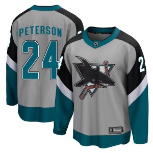 Youth San Jose Sharks Jacob Peterson Fanatics Branded Breakaway 2020/21 Special Edition Jersey - Gray