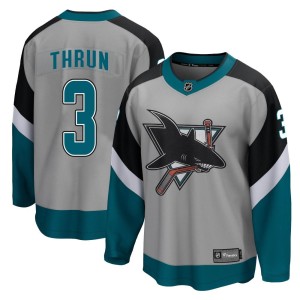 Youth San Jose Sharks Henry Thrun Fanatics Branded Breakaway 2020/21 Special Edition Jersey - Gray