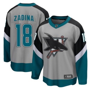 Youth San Jose Sharks Filip Zadina Fanatics Branded Breakaway 2020/21 Special Edition Jersey - Gray