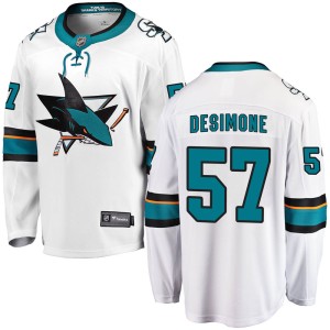 Men's San Jose Sharks Nick DeSimone Fanatics Branded ized Breakaway Away Jersey - White