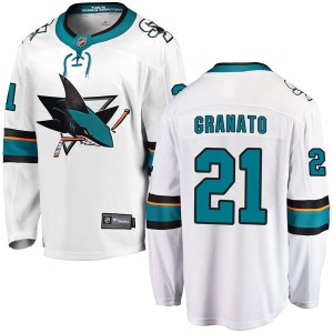Men's San Jose Sharks Tony Granato Fanatics Branded Breakaway Away Jersey - White
