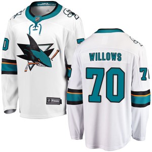 Men's San Jose Sharks Matt Willows Fanatics Branded Breakaway Away Jersey - White