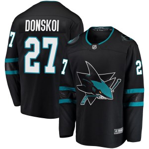 Youth San Jose Sharks Joonas Donskoi Fanatics Branded Breakaway Alternate Jersey - Black