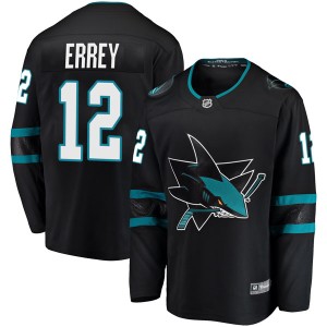 Youth San Jose Sharks Bob Errey Fanatics Branded Breakaway Alternate Jersey - Black
