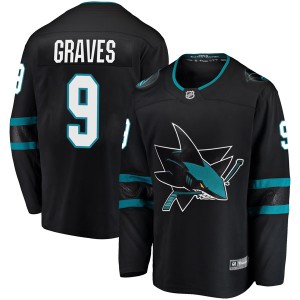 Youth San Jose Sharks Adam Graves Fanatics Branded Breakaway Alternate Jersey - Black