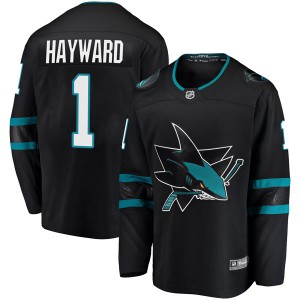 Youth San Jose Sharks Brian Hayward Fanatics Branded Breakaway Alternate Jersey - Black