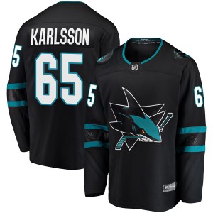 Youth San Jose Sharks Erik Karlsson Fanatics Branded Breakaway Alternate Jersey - Black