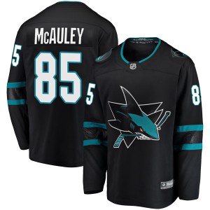 Youth San Jose Sharks Colby McAuley Fanatics Branded Breakaway Alternate Jersey - Black