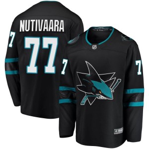 Youth San Jose Sharks Markus Nutivaara Fanatics Branded Breakaway Alternate Jersey - Black