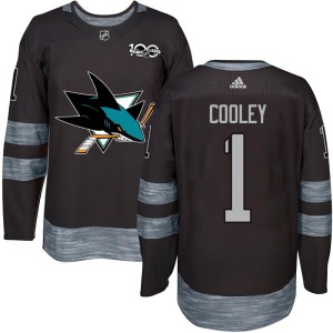 Men's San Jose Sharks Devin Cooley Authentic 1917-2017 100th Anniversary Jersey - Black