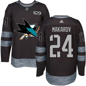 Men's San Jose Sharks Sergei Makarov Authentic 1917-2017 100th Anniversary Jersey - Black