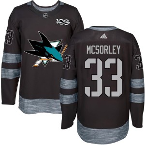 Men's San Jose Sharks Marty Mcsorley Authentic 1917-2017 100th Anniversary Jersey - Black