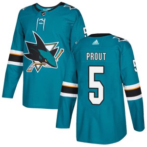 Youth San Jose Sharks Dalton Prout Adidas Authentic Home Jersey - Teal