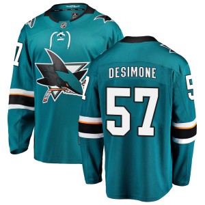 Men's San Jose Sharks Nick DeSimone Fanatics Branded ized Breakaway Home Jersey - Teal