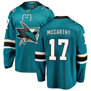 Men's San Jose Sharks John McCarthy Fanatics Branded Breakaway Home Jersey - Teal