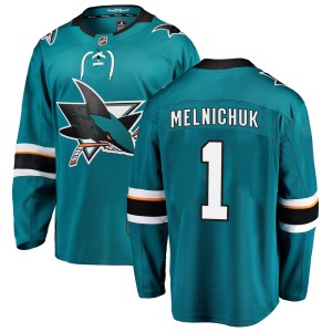 Men's San Jose Sharks Alexei Melnichuk Fanatics Branded Breakaway Home Jersey - Teal