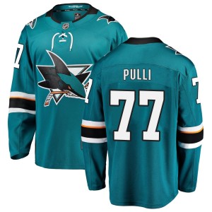 Men's San Jose Sharks Valtteri Pulli Fanatics Branded Breakaway Home Jersey - Teal