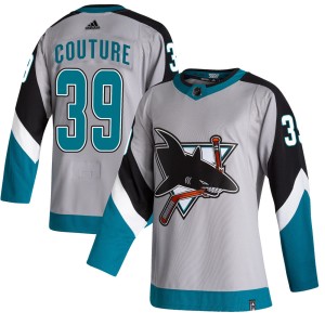 Youth San Jose Sharks Logan Couture Adidas Authentic 2020/21 Reverse Retro Jersey - Gray