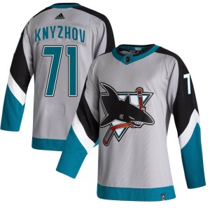 Youth San Jose Sharks Nikolai Knyzhov Adidas Authentic 2020/21 Reverse Retro Jersey - Gray
