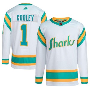 Youth San Jose Sharks Devin Cooley Adidas Authentic Reverse Retro 2.0 Jersey - White