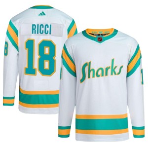 Youth San Jose Sharks Mike Ricci Adidas Authentic Reverse Retro 2.0 Jersey - White