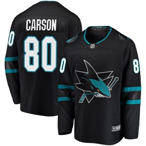 Men's San Jose Sharks Macauley Carson Fanatics Branded Breakaway Alternate Jersey - Black