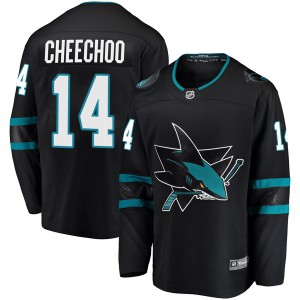 Men's San Jose Sharks Jonathan Cheechoo Fanatics Branded Breakaway Alternate Jersey - Black