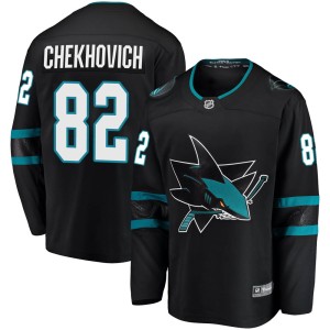 Men's San Jose Sharks Ivan Chekhovich Fanatics Branded Breakaway Alternate Jersey - Black