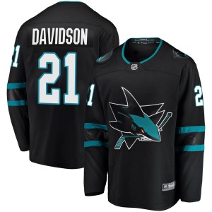 Men's San Jose Sharks Brandon Davidson Fanatics Branded ized Breakaway Alternate Jersey - Black