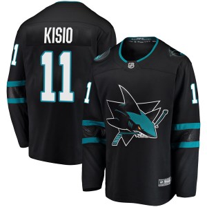 Men's San Jose Sharks Kelly Kisio Fanatics Branded Breakaway Alternate Jersey - Black
