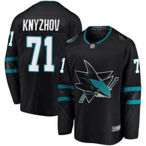 Men's San Jose Sharks Nikolai Knyzhov Fanatics Branded Breakaway Alternate Jersey - Black