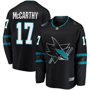 Men's San Jose Sharks John McCarthy Fanatics Branded Breakaway Alternate Jersey - Black