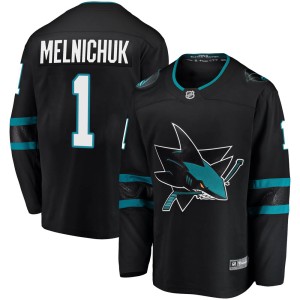 Men's San Jose Sharks Alexei Melnichuk Fanatics Branded Breakaway Alternate Jersey - Black