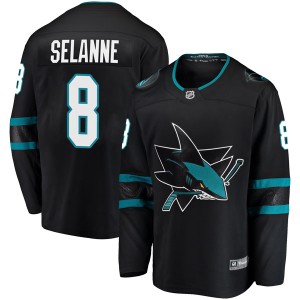 Men's San Jose Sharks Teemu Selanne Fanatics Branded Breakaway Alternate Jersey - Black