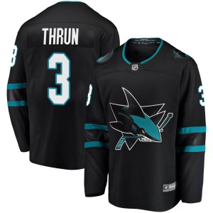Men's San Jose Sharks Henry Thrun Fanatics Branded Breakaway Alternate Jersey - Black