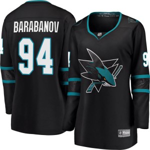 Women's San Jose Sharks Alexander Barabanov Fanatics Branded Breakaway Alternate Jersey - Black