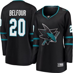Women's San Jose Sharks Ed Belfour Fanatics Branded Breakaway Alternate Jersey - Black