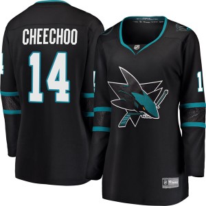 Women's San Jose Sharks Jonathan Cheechoo Fanatics Branded Breakaway Alternate Jersey - Black