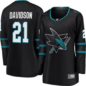 Women's San Jose Sharks Brandon Davidson Fanatics Branded ized Breakaway Alternate Jersey - Black