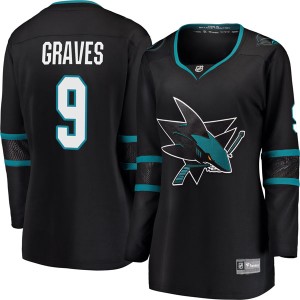 Women's San Jose Sharks Adam Graves Fanatics Branded Breakaway Alternate Jersey - Black