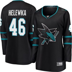 Women's San Jose Sharks Adam Helewka Fanatics Branded Breakaway Alternate Jersey - Black