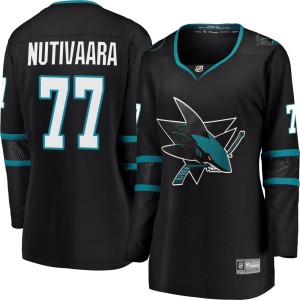 Women's San Jose Sharks Markus Nutivaara Fanatics Branded Breakaway Alternate Jersey - Black