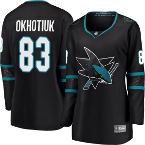 Women's San Jose Sharks Nikita Okhotiuk Fanatics Branded Breakaway Alternate Jersey - Black