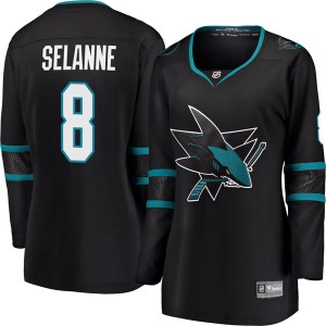 Women's San Jose Sharks Teemu Selanne Fanatics Branded Breakaway Alternate Jersey - Black