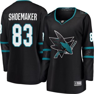 Women's San Jose Sharks Mark Shoemaker Fanatics Branded Breakaway Alternate Jersey - Black