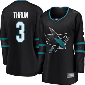 Women's San Jose Sharks Henry Thrun Fanatics Branded Breakaway Alternate Jersey - Black