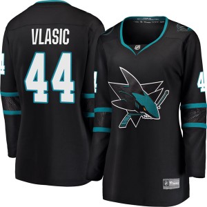 Women's San Jose Sharks Marc-Edouard Vlasic Fanatics Branded Breakaway Alternate Jersey - Black